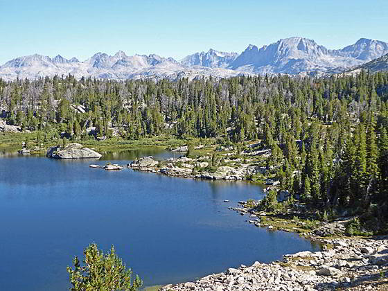 Fremont Peak, Mount Helen, Mount Woodrow Wilson and other summits to the north